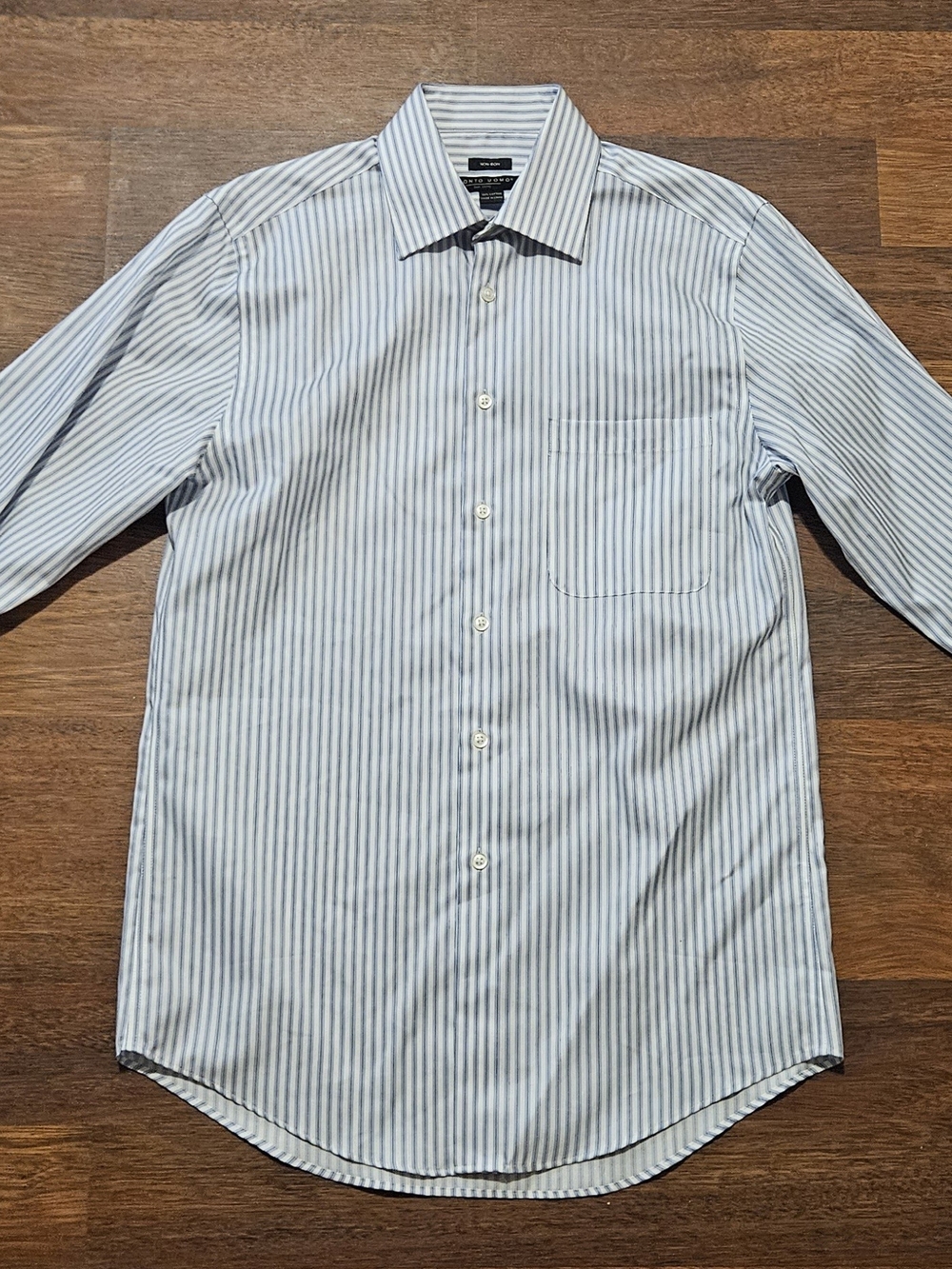 NWOT PRONTO UOMO Mens french cuff dress Shirt SIZE 15x35 BLUE LS9D